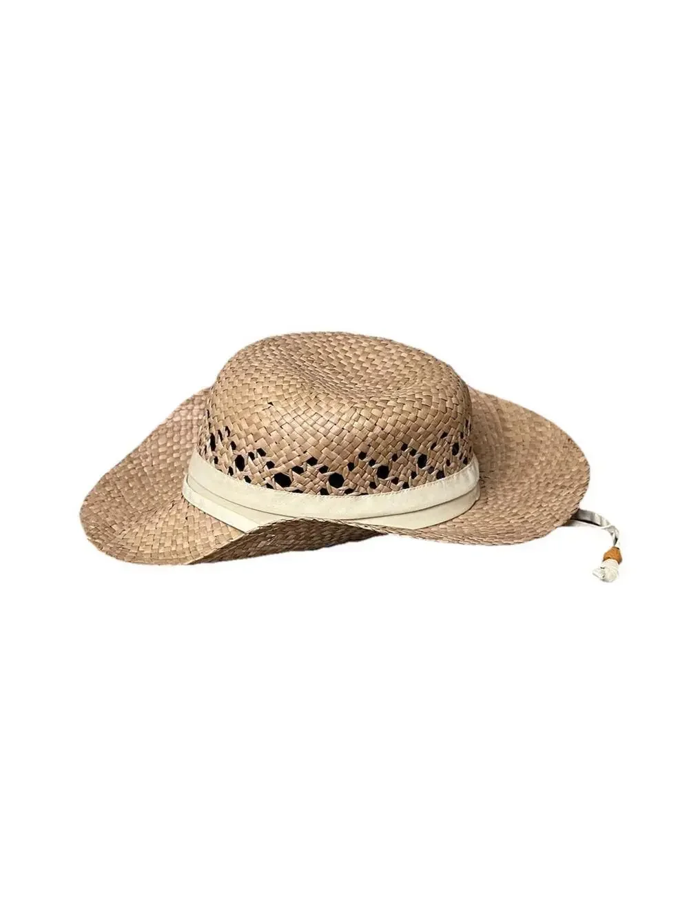 Columbia Seagrass Straw Hat L/XL Natural Woven Wide Brim Sun Hat Beach